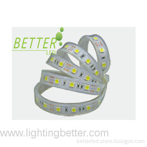 IP67 white color 5050 led strip half tube+PU glue 60led/m with 10mmPCB